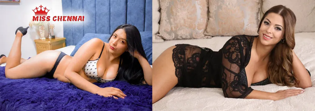 Sexy Chennai Escorts in lingerie posing on bed for Miss Chennai services